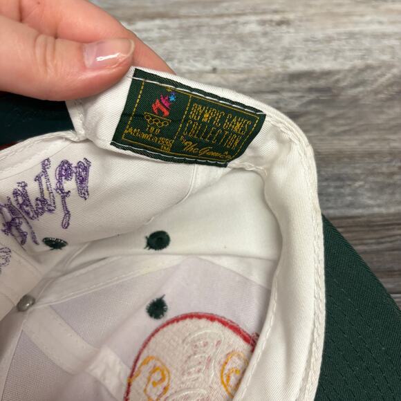 Vintage 90s The Game Atlanta Olympics Coca-Cola Live‎ From Atlanta White Cap Hat - Picture 6 of 7